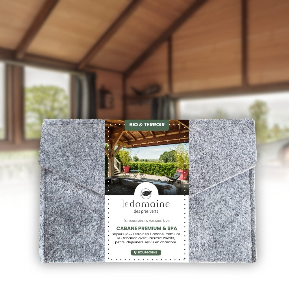 Coffret Cadeau • Séjour Bio & Terroir au Cabanon avec Jacuzzi® Privatif • [1 NUIT]