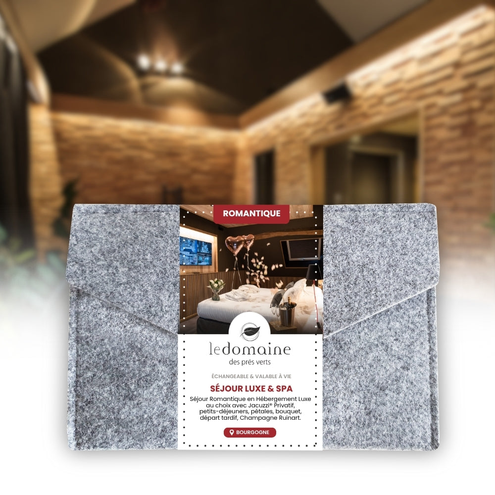 Coffret Cadeau • Séjour Romantique [1 NUIT] • Hébergement Luxe au Choix avec Jacuzzi® Privatif