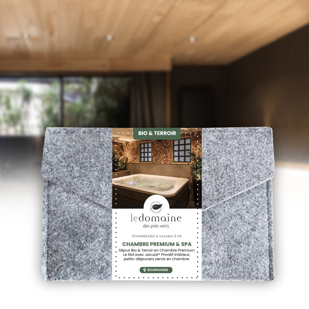 Coffret Cadeau • Séjour Bio & Terroir au Nid avec Jacuzzi® Privatif Intérieur • [1 NUIT]