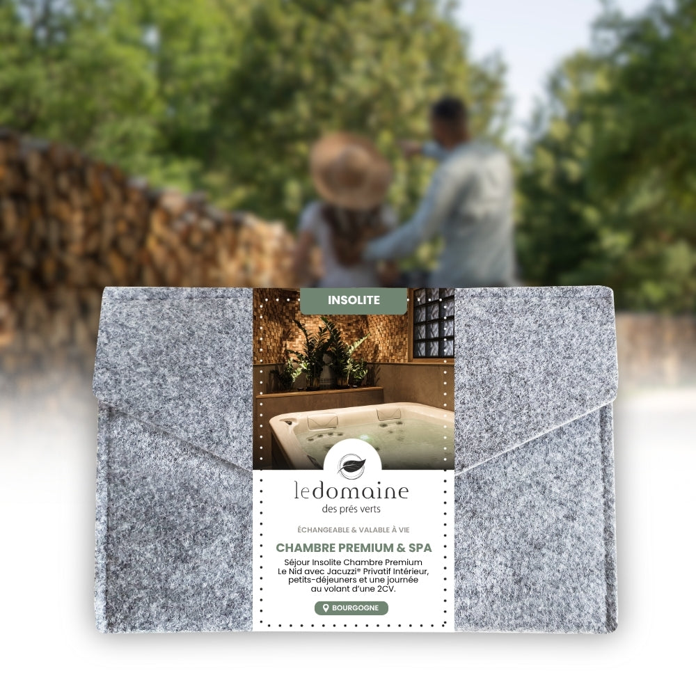 Coffret Cadeau • Séjour Insolite au Nid avec Jacuzzi® Privatif Intérieur & 2CV • [1 NUIT]