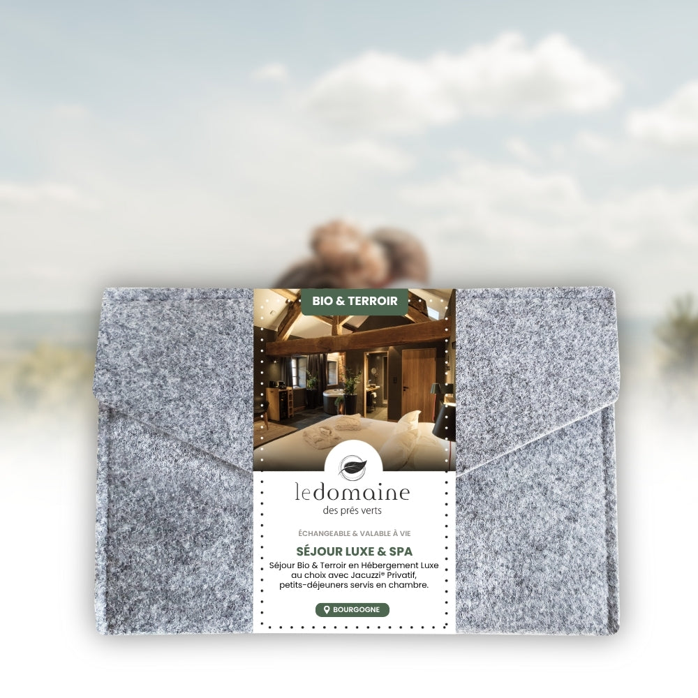 Coffret Cadeau • Séjour Bio & Terroir [1 NUIT] • Hébergement Luxe au Choix avec Jacuzzi® Privatif