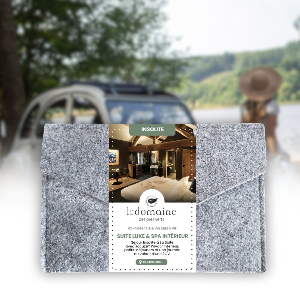 Coffret Cadeau • Séjour Insolite à La Suite avec Jacuzzi® Privatif Intérieur & 2CV • [1 NUIT]