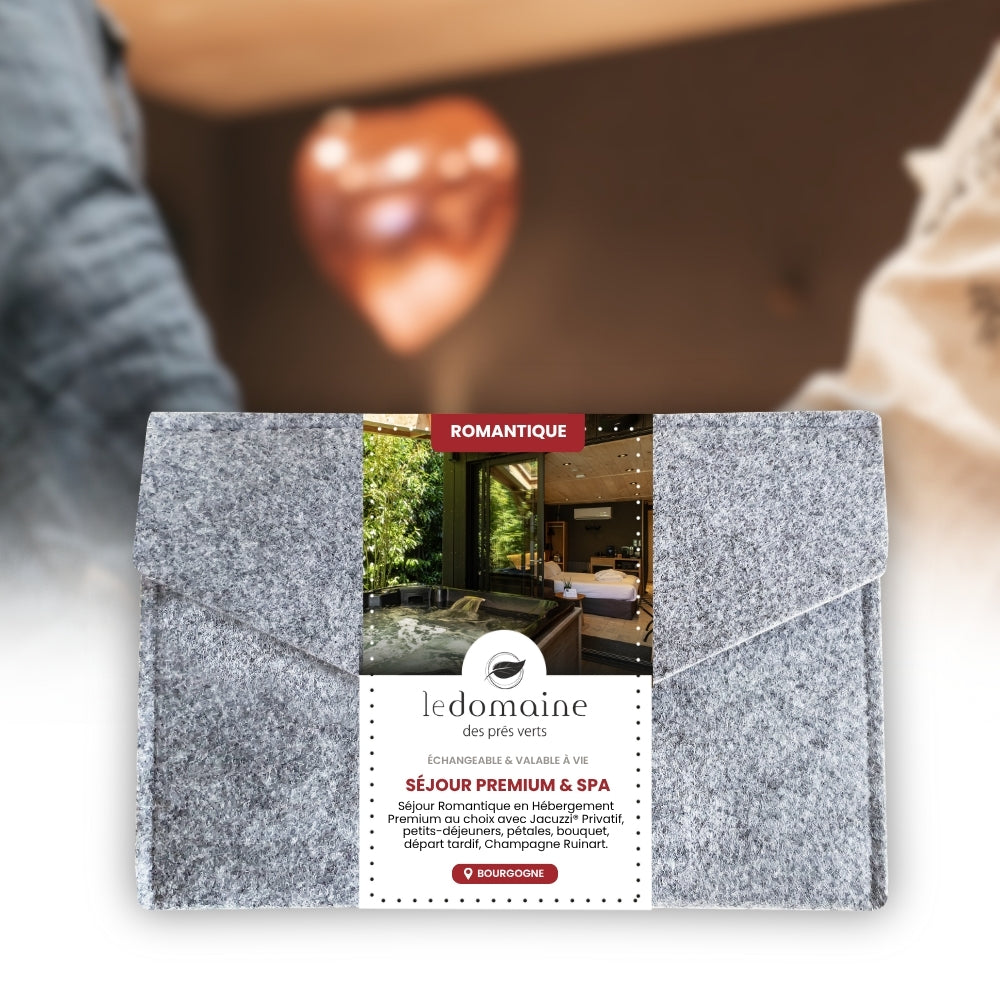 Coffret Cadeau • Séjour Romantique [1 NUIT] • Hébergement Premium au Choix avec Jacuzzi® Privatif